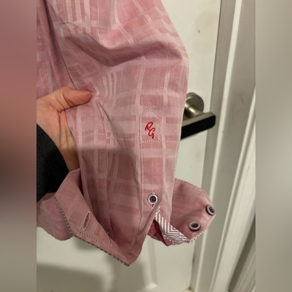 Robert Graham Pink Plaid Casual Button Down Shirt - Picture 5 of 7